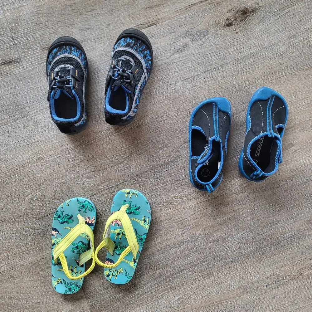 Toddler Water Shoe Bundle Carters, Speedo & Northside Size 9 Large
